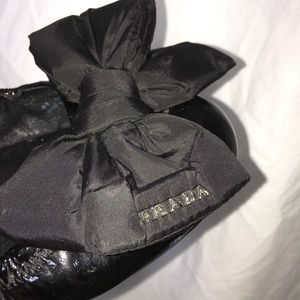 PRADA flats with black bows
